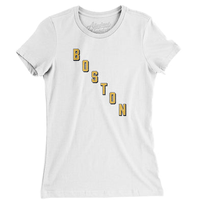 Boston Hockey Jersey Women's T-Shirt-White-Allegiant Goods Co. Vintage Sports Apparel