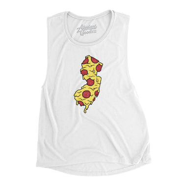 New Jersey Pizza State Women's Flowey Scoopneck Muscle Tank-Allegiant Goods Co. Vintage Sports Apparel