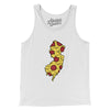 New Jersey Pizza State Men/Unisex Tank Top-White-Allegiant Goods Co. Vintage Sports Apparel