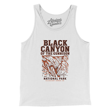 Black Canyon Of The Gunnison National Park Men/Unisex Tank Top-White-Allegiant Goods Co. Vintage Sports Apparel