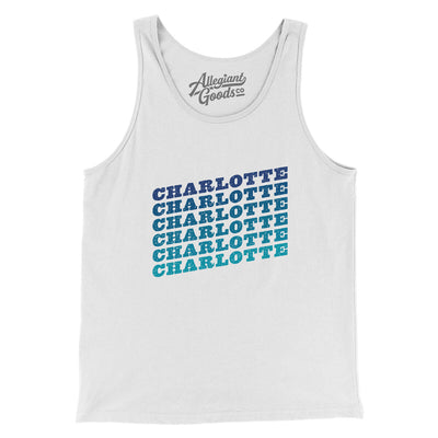 Charlotte Vintage Repeat Men/Unisex Tank Top-White-Allegiant Goods Co. Vintage Sports Apparel