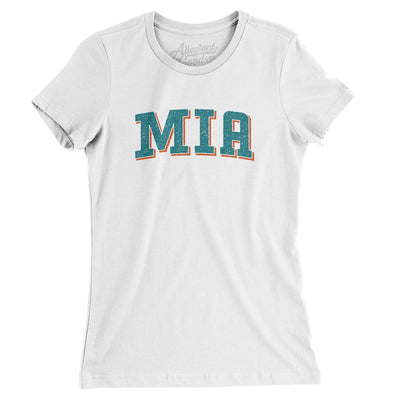 Mia Varsity Women's T-Shirt-White-Allegiant Goods Co. Vintage Sports Apparel