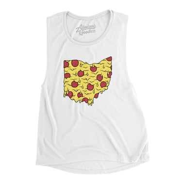 Ohio Pizza State Women's Flowey Scoopneck Muscle Tank-Allegiant Goods Co. Vintage Sports Apparel