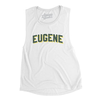 Eugene Oregon Varsity Women's Flowey Scoopneck Muscle Tank-Allegiant Goods Co. Vintage Sports Apparel