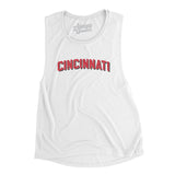Cincinnati Varsity Women's Flowey Scoopneck Muscle Tank-Allegiant Goods Co. Vintage Sports Apparel