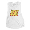 Oregon Pizza State Women's Flowey Scoopneck Muscle Tank-White-Allegiant Goods Co. Vintage Sports Apparel