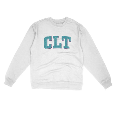 Clt Varsity Midweight Crewneck Sweatshirt-White-Allegiant Goods Co. Vintage Sports Apparel