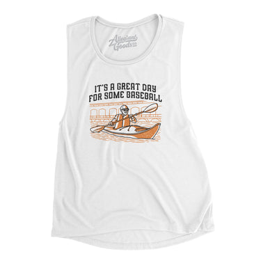 It’s A Great Day For Some Baseball Women's Flowey Scoopneck Muscle Tank-Allegiant Goods Co. Vintage Sports Apparel
