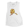 Alaska Pizza State Women's Flowey Scoopneck Muscle Tank-White-Allegiant Goods Co. Vintage Sports Apparel