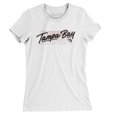 Tampa Bay Retro Women's T-Shirt-White-Allegiant Goods Co. Vintage Sports Apparel