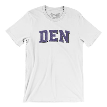 Den Varsity Men/Unisex T-Shirt-White-Allegiant Goods Co. Vintage Sports Apparel
