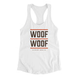 Woof Woof Women's Racerback Tank-Allegiant Goods Co. Vintage Sports Apparel