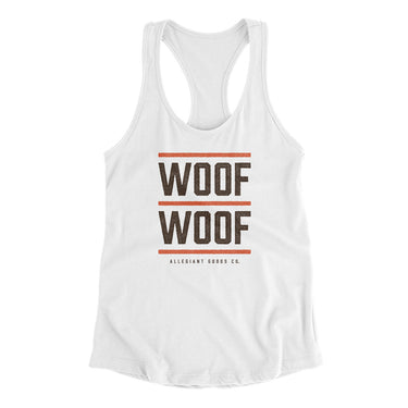 Woof Woof Women's Racerback Tank-Allegiant Goods Co. Vintage Sports Apparel