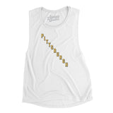 Pittsburgh Hockey Jersey Women's Flowey Scoopneck Muscle Tank-White-Allegiant Goods Co. Vintage Sports Apparel