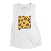 New Mexico Pizza State Women's Flowey Scoopneck Muscle Tank-White-Allegiant Goods Co. Vintage Sports Apparel