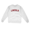 Lincoln Varsity Midweight Crewneck Sweatshirt-White-Allegiant Goods Co. Vintage Sports Apparel
