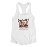 Redwood National Park Women's Racerback Tank-White-Allegiant Goods Co. Vintage Sports Apparel