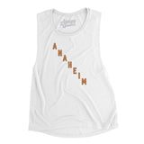 Anaheim Hockey Jersey Women's Flowey Scoopneck Muscle Tank-White-Allegiant Goods Co. Vintage Sports Apparel