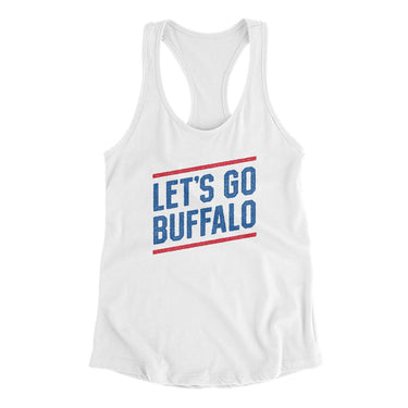 Let's Go Buffalo Women's Racerback Tank-Allegiant Goods Co. Vintage Sports Apparel
