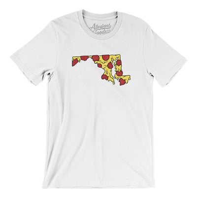 Maryland Pizza State Men/Unisex T-Shirt-White-Allegiant Goods Co. Vintage Sports Apparel