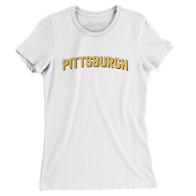 Pittsburgh Varsity Women's T-Shirt-White-Allegiant Goods Co. Vintage Sports Apparel
