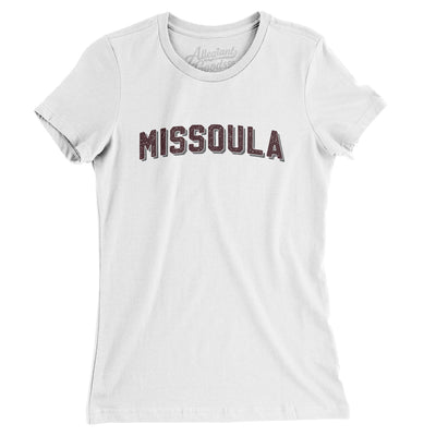 Missoula Varsity Women's T-Shirt-White-Allegiant Goods Co. Vintage Sports Apparel