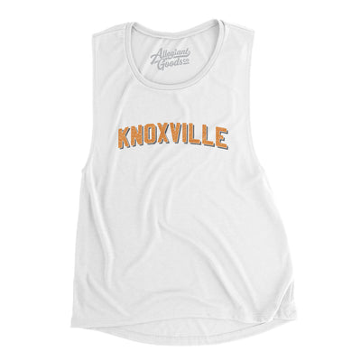 Knoxville Varsity Women's Flowey Scoopneck Muscle Tank-White-Allegiant Goods Co. Vintage Sports Apparel