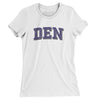 Den Varsity Women's T-Shirt-White-Allegiant Goods Co. Vintage Sports Apparel