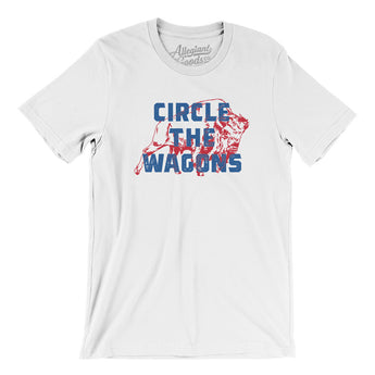 Circle The Wagons Men/Unisex T-Shirt-White-Allegiant Goods Co. Vintage Sports Apparel