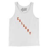 Calgary Hockey Jersey Men/Unisex Tank Top-White-Allegiant Goods Co. Vintage Sports Apparel