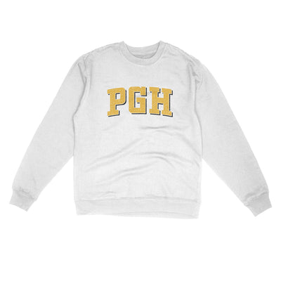 Pgh Varsity Midweight Crewneck Sweatshirt-White-Allegiant Goods Co. Vintage Sports Apparel