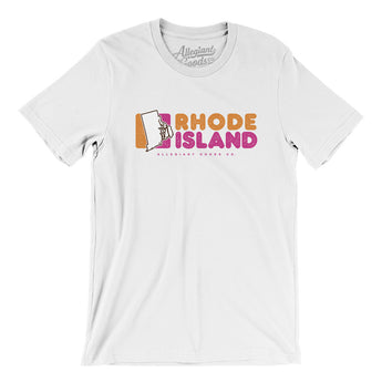 Rhode Island Coffee Men/Unisex T-Shirt-White-Allegiant Goods Co. Vintage Sports Apparel