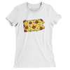 Pennsylvania Pizza State Women's T-Shirt-White-Allegiant Goods Co. Vintage Sports Apparel