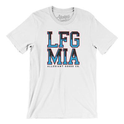 Lfg Mia Men/Unisex T-Shirt-White-Allegiant Goods Co. Vintage Sports Apparel