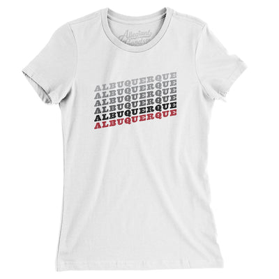 Albuquerque Vintage Repeat Women's T-Shirt-White-Allegiant Goods Co. Vintage Sports Apparel