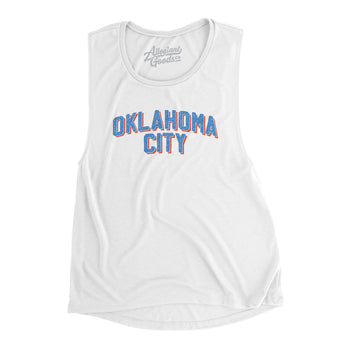 Oklahoma City Varsity Women's Flowey Scoopneck Muscle Tank-Allegiant Goods Co. Vintage Sports Apparel