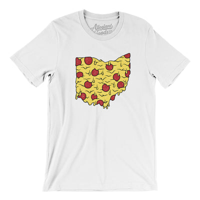 Ohio Pizza State Men/Unisex T-Shirt-White-Allegiant Goods Co. Vintage Sports Apparel