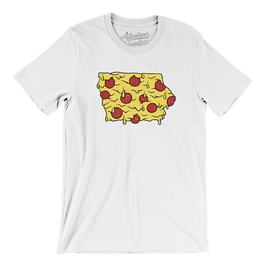 Iowa Pizza State Men/Unisex T-Shirt-White-Allegiant Goods Co. Vintage Sports Apparel