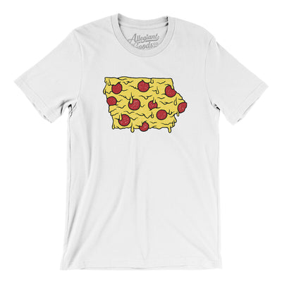 Iowa Pizza State Men/Unisex T-Shirt-White-Allegiant Goods Co. Vintage Sports Apparel