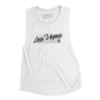 Las Vegas Retro Women's Flowey Scoopneck Muscle Tank-Allegiant Goods Co. Vintage Sports Apparel