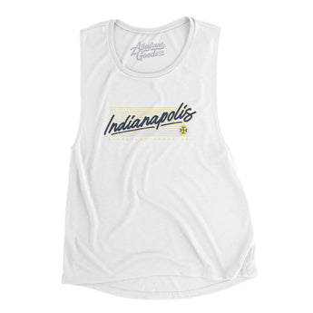 Indianapolis Retro Women's Flowey Scoopneck Muscle Tank-Allegiant Goods Co. Vintage Sports Apparel