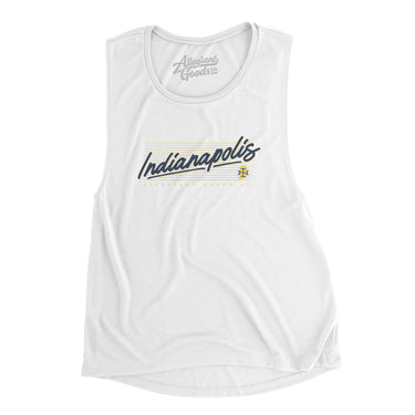 Indianapolis Retro Women's Flowey Scoopneck Muscle Tank-Allegiant Goods Co. Vintage Sports Apparel