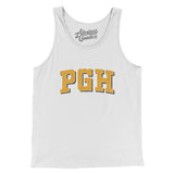Pgh Varsity Men/Unisex Tank Top-White-Allegiant Goods Co. Vintage Sports Apparel