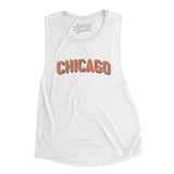 Chicago Varsity Women's Flowey Scoopneck Muscle Tank-White-Allegiant Goods Co. Vintage Sports Apparel