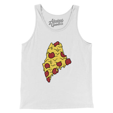 Maine Pizza State Men/Unisex Tank Top-Allegiant Goods Co. Vintage Sports Apparel