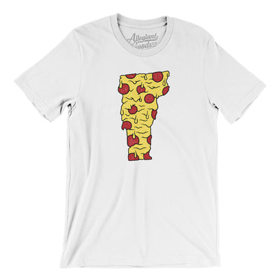 Vermont Pizza State Men/Unisex T-Shirt-White-Allegiant Goods Co. Vintage Sports Apparel