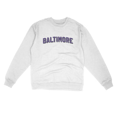 Baltimore Varsity Midweight Crewneck Sweatshirt-Allegiant Goods Co. Vintage Sports Apparel