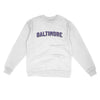 Baltimore Varsity Midweight Crewneck Sweatshirt-White-Allegiant Goods Co. Vintage Sports Apparel