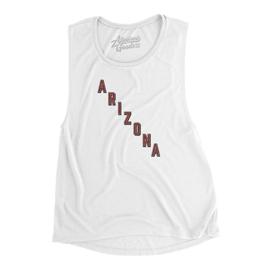 Arizona Hockey Jersey Women's Flowey Scoopneck Muscle Tank-Allegiant Goods Co. Vintage Sports Apparel