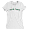 Grand Forks North Dakota Varsity Women's T-Shirt-White-Allegiant Goods Co. Vintage Sports Apparel